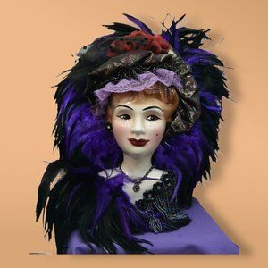 Porcelain /Ceramic Face Vega Show Girl Wall Hanging Pretty Mask